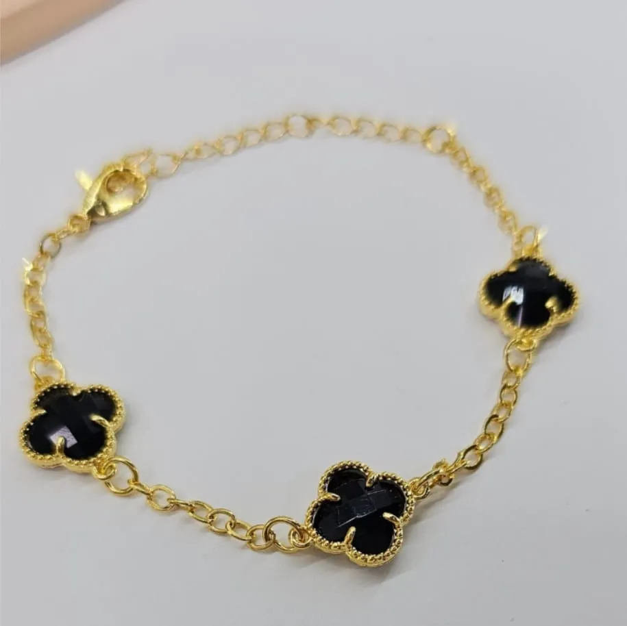 PULSEIRA DE 3 TREVO PRETO