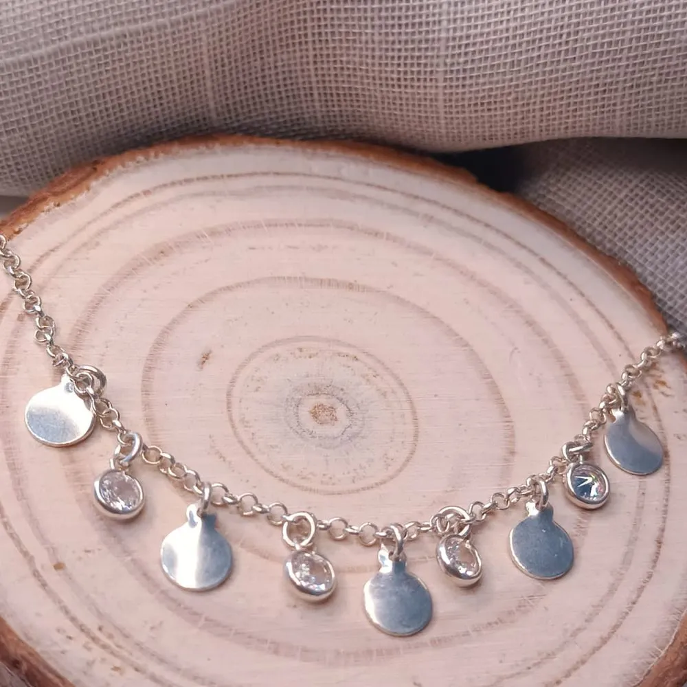 PULSEIRA DE CHAPINHA COM ZIRCONIA PENDURADO