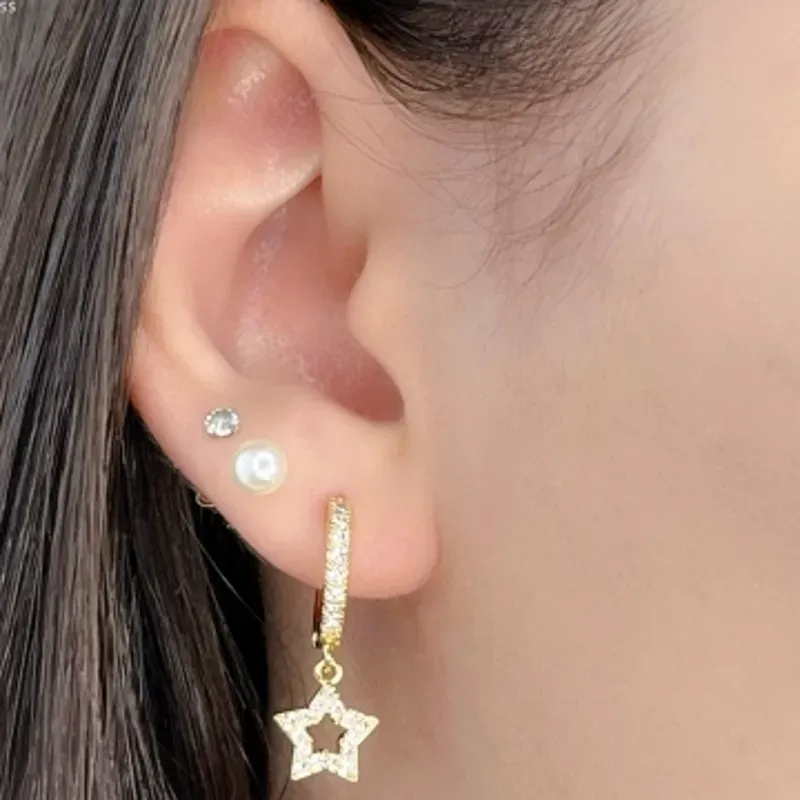 ARGOLA ARTICULADO COM ESTRELA CRAVEJADO