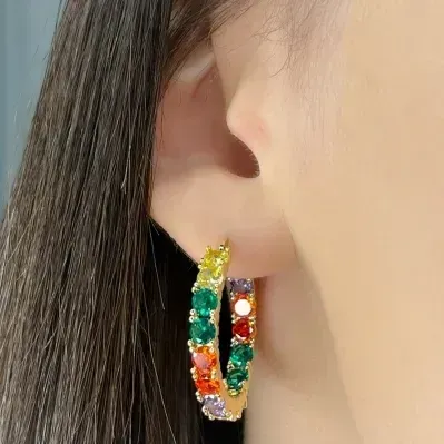 ARGOLAS COLORIDAS COM FECHO JOALHERIA