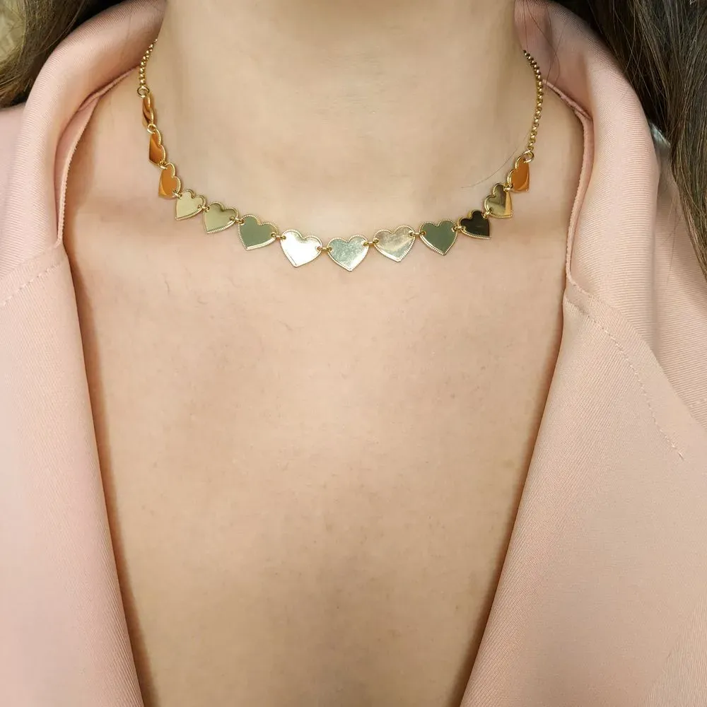 CHOKER CORAÇÃO CHAPADO