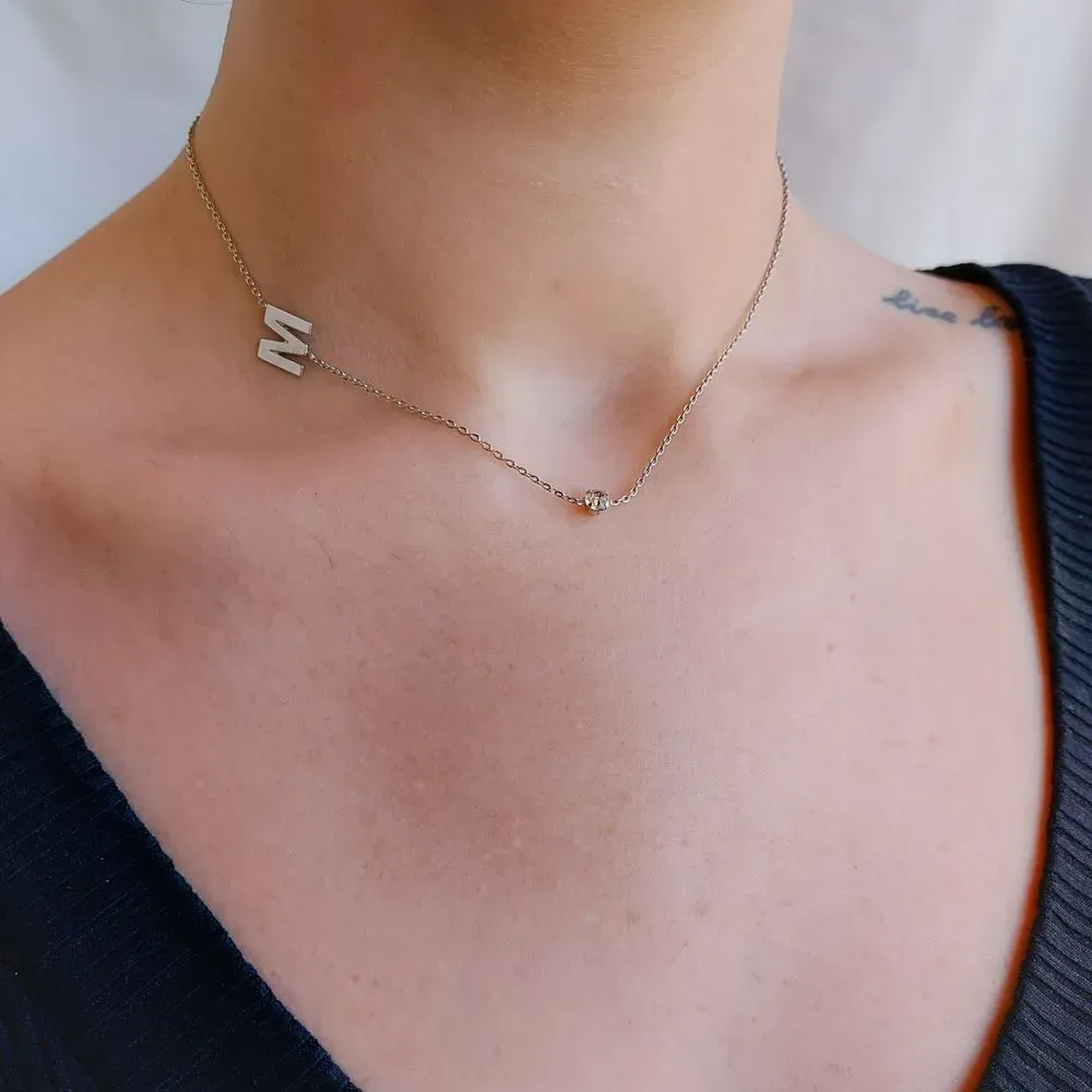 CHOKER PERSONALIZADO COM LETRA E PONTO DE LUZ