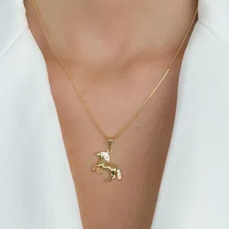 COLAR CAVALO COM ZIRCONIA