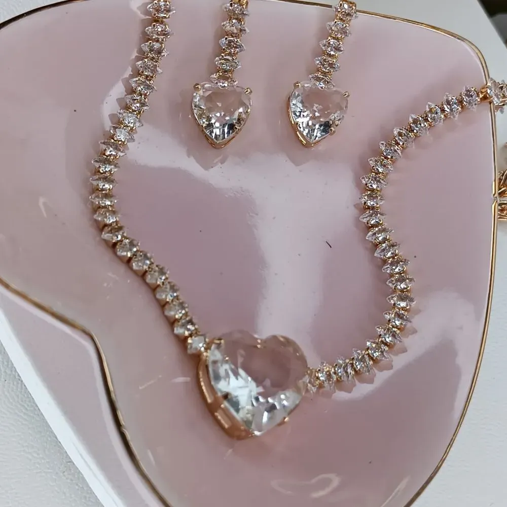 CONJUNTO FESTA RIVIERA COM CORAÇÃO CRISTAL
