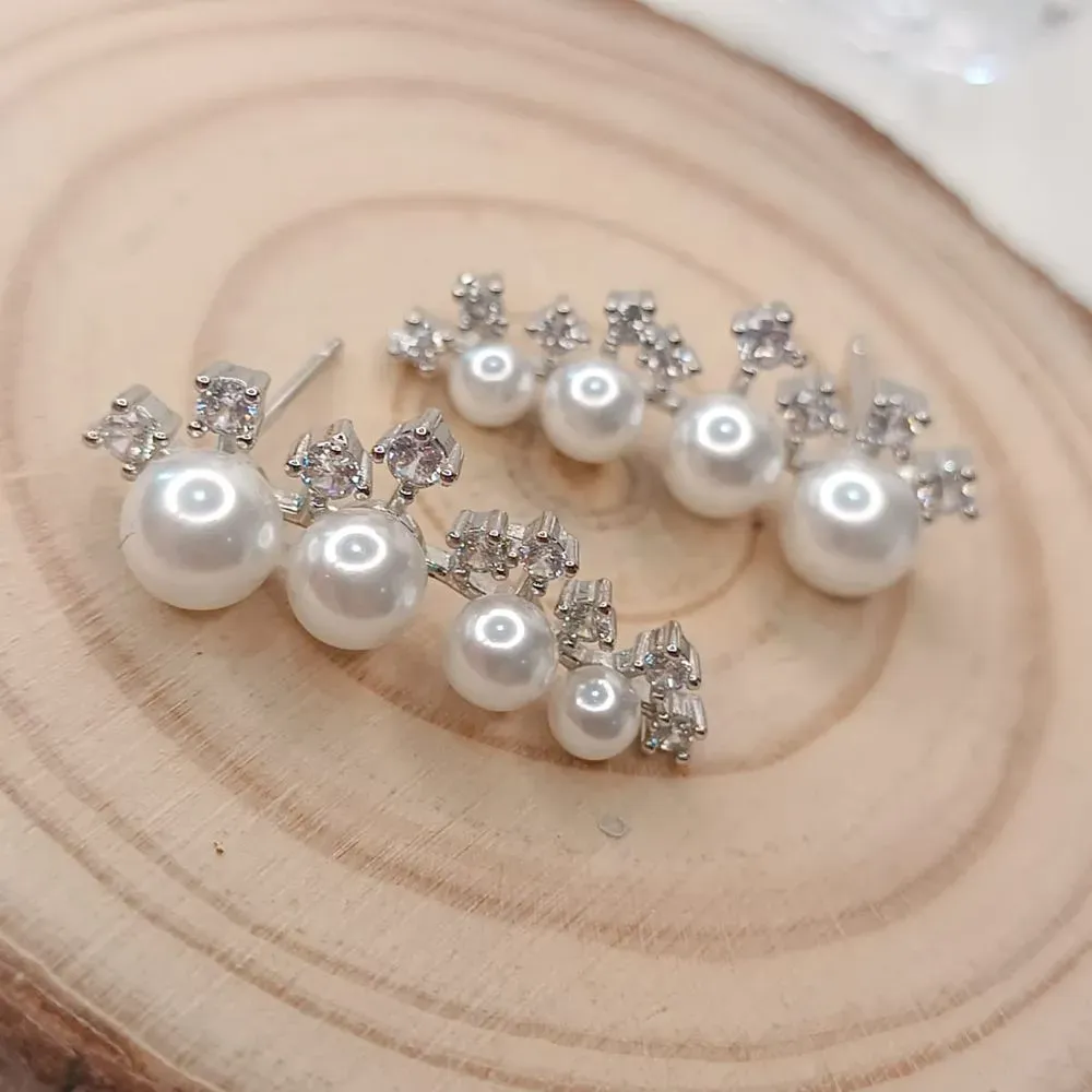 EAR CUFF PEROLA E ZIRCONIA