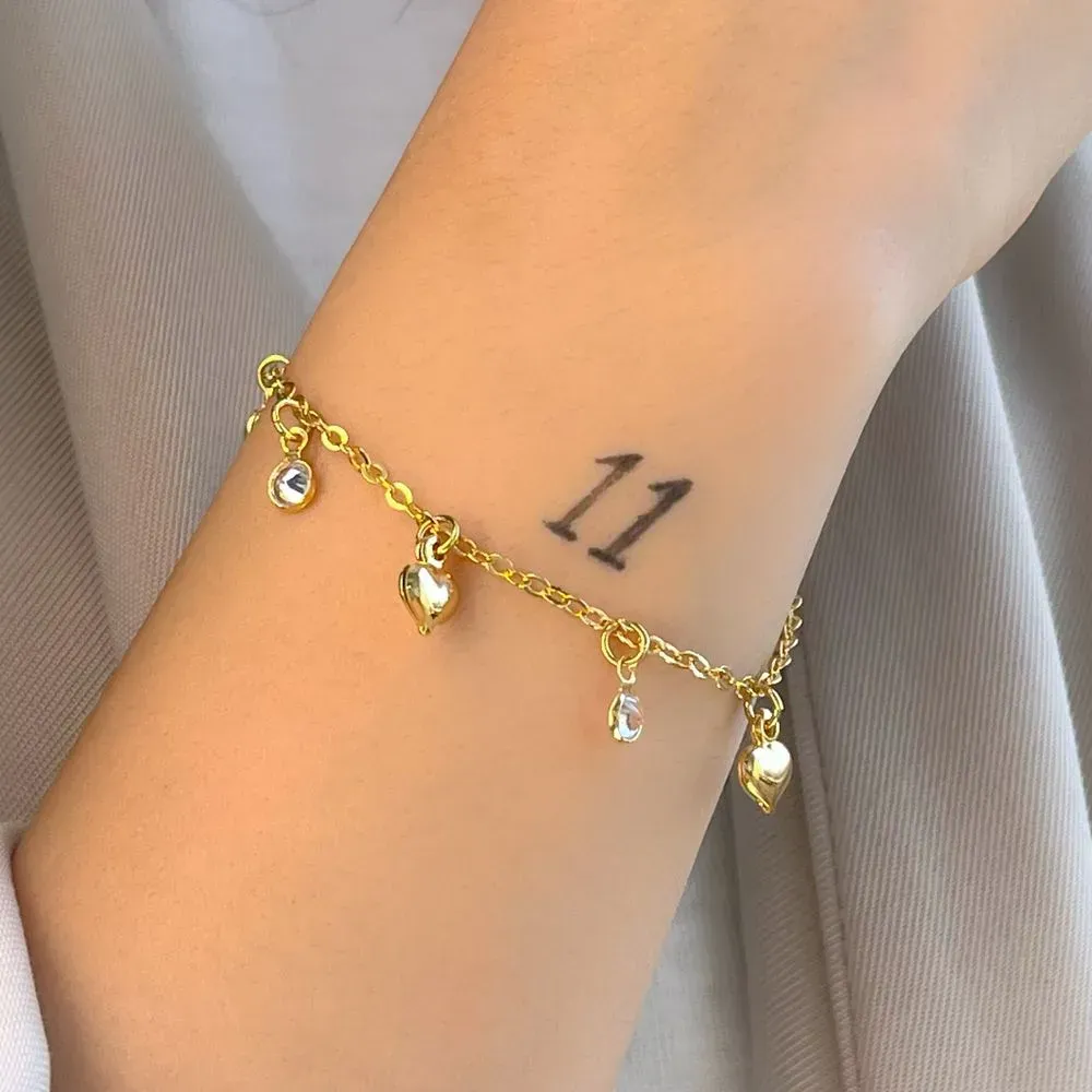 PULSEIRA DE CORAÇÃO COM ZIRCONIA
