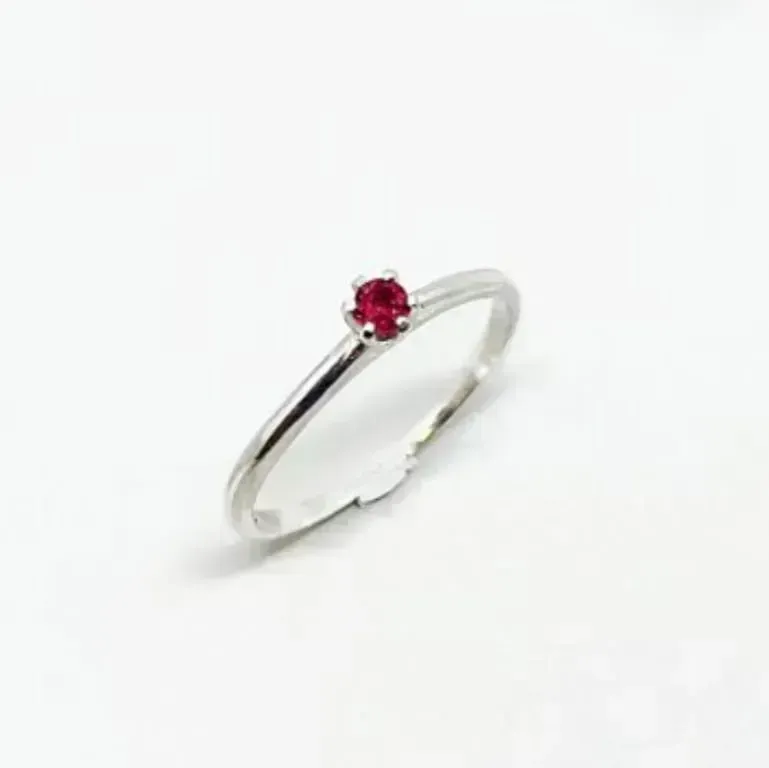 ANEL SOLITARIO COLOR - RUBY