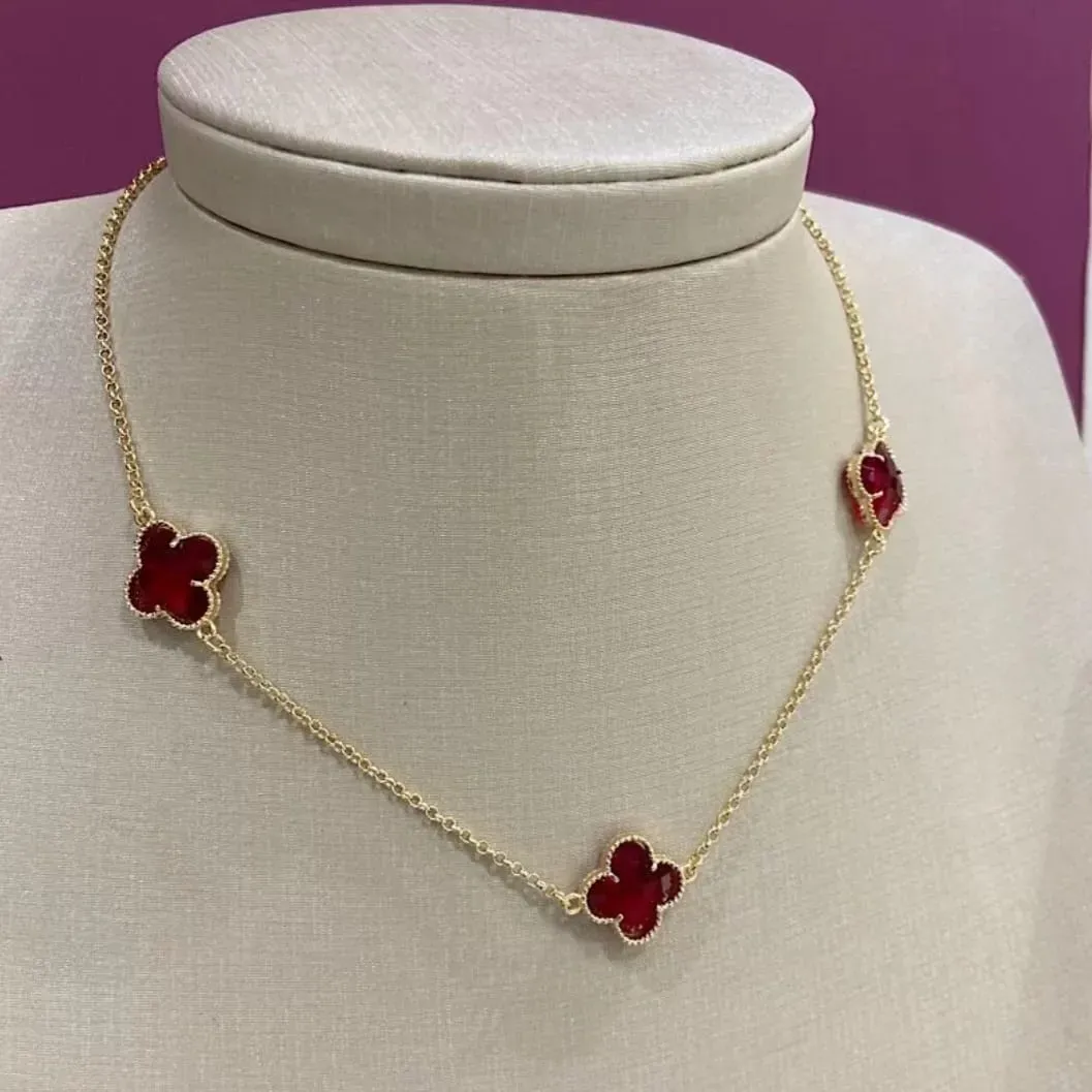 CHOKER 3 TREVO RUBY