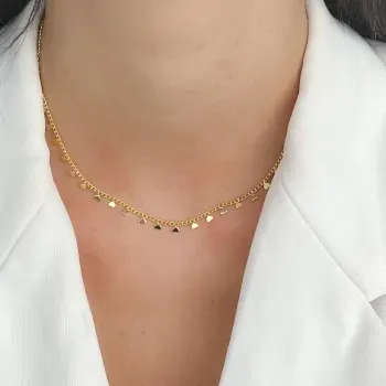 CHOKER  GLUME C/MINI CORAÇÕES