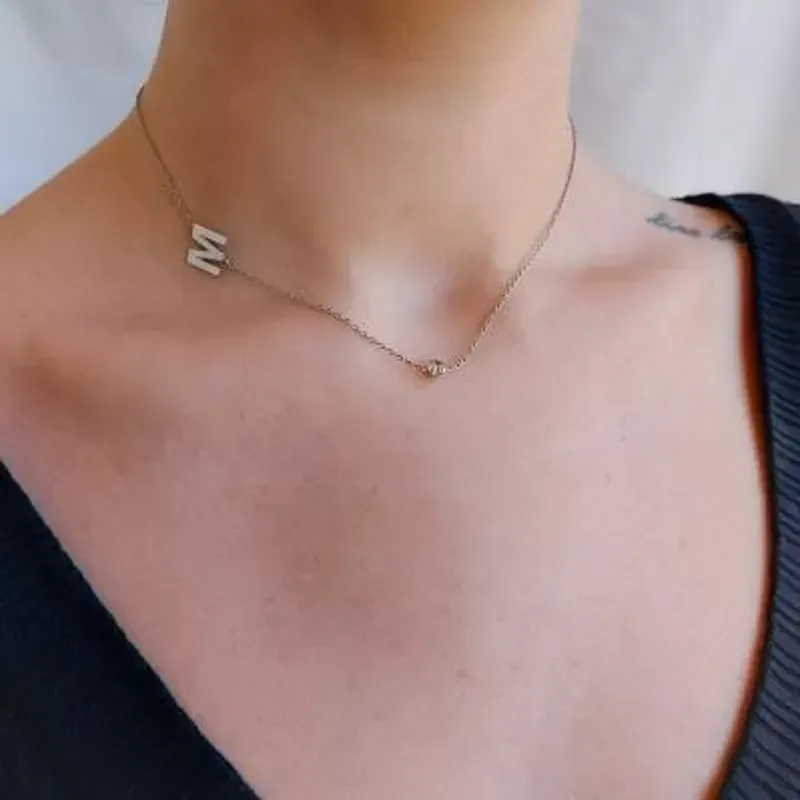 CHOKER PERSONALIZADO COM LETRA E PONTO DE LUZ