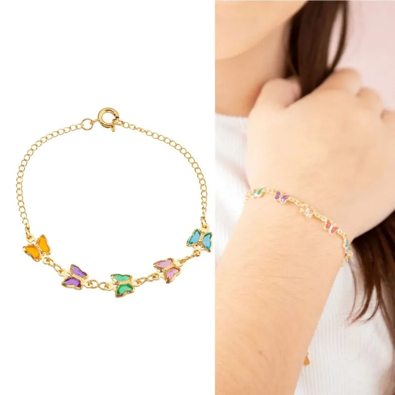 PULSEIRA DE BORBOLETAS COLORIDAS