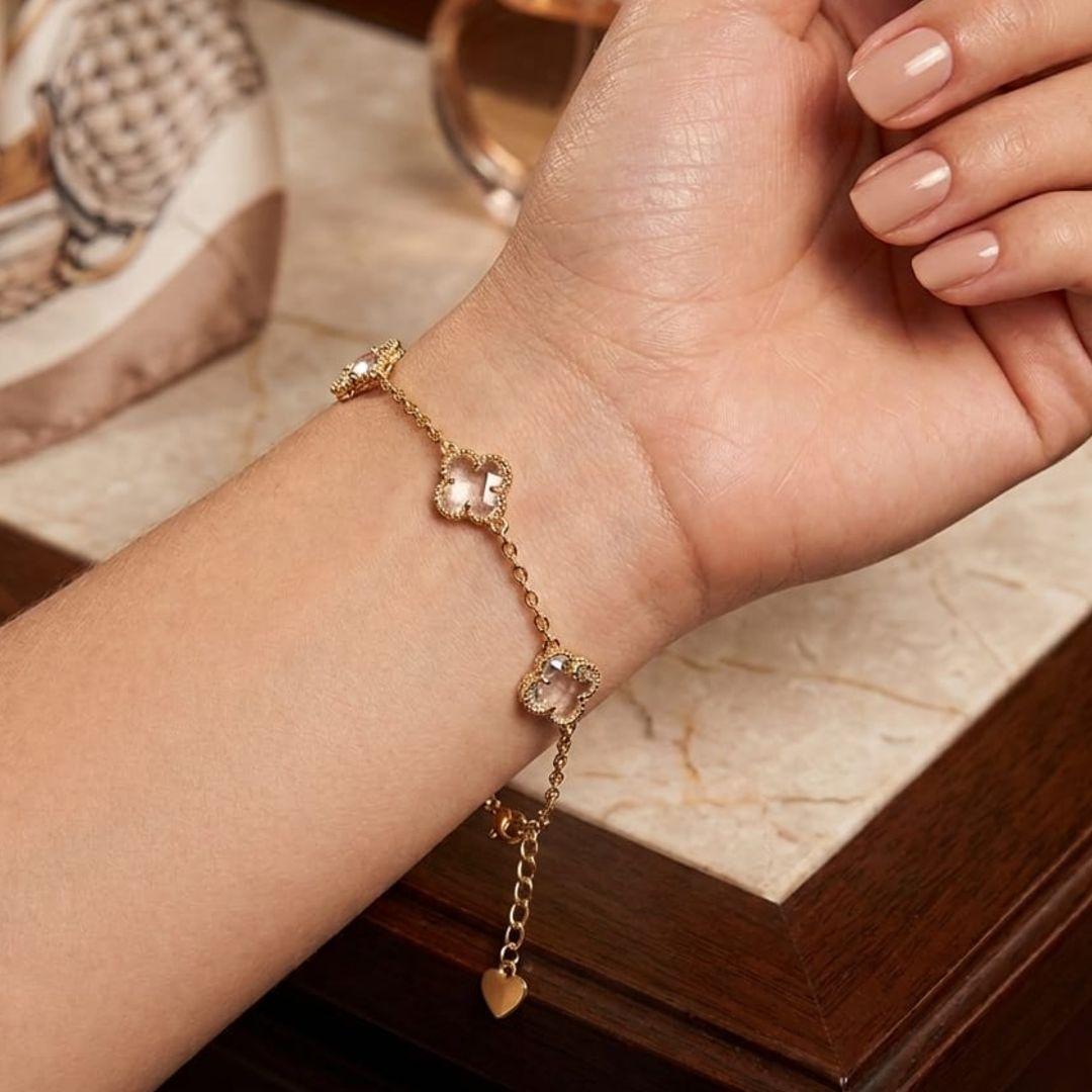 PULSEIRA DE 3 TREVO CRISTAL